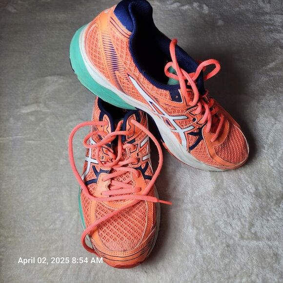 ASICS Women's Size 10.5 GEL-Flux 3 Orange Running Sneakers Lace Up Low Top Shoes - Picture 1 of 10